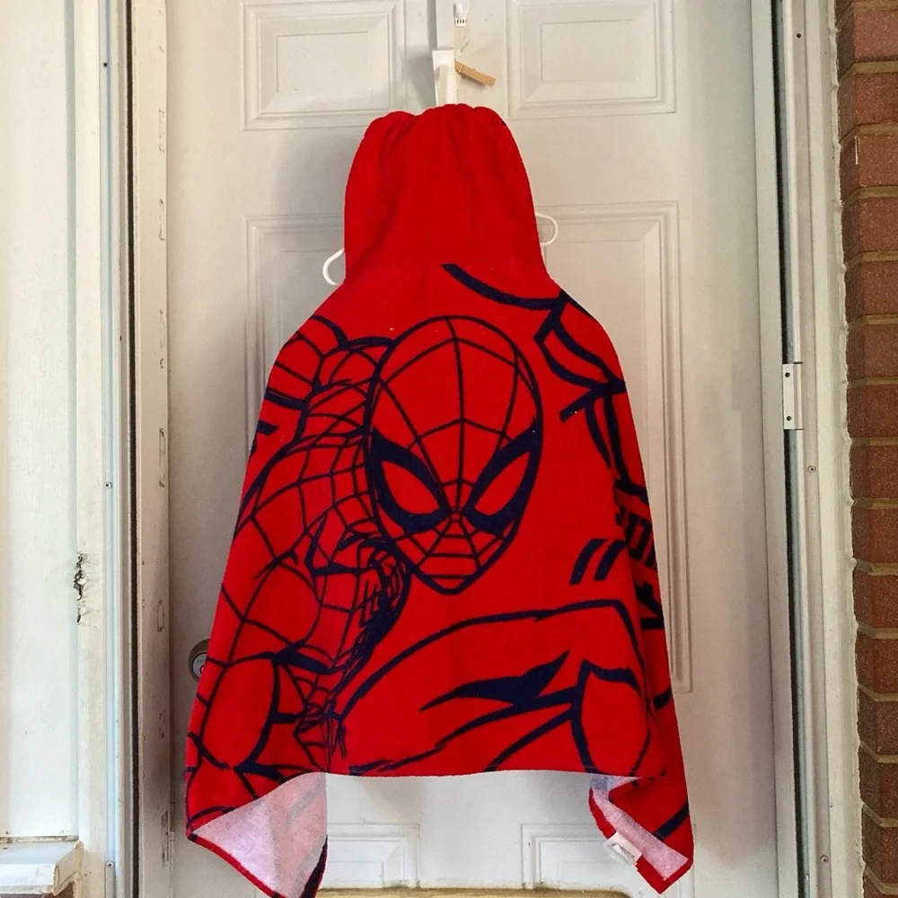 SPIDERMAN Hooded Bath Towel Beach Towel Kids Boys Girls UNISEX Size 3+